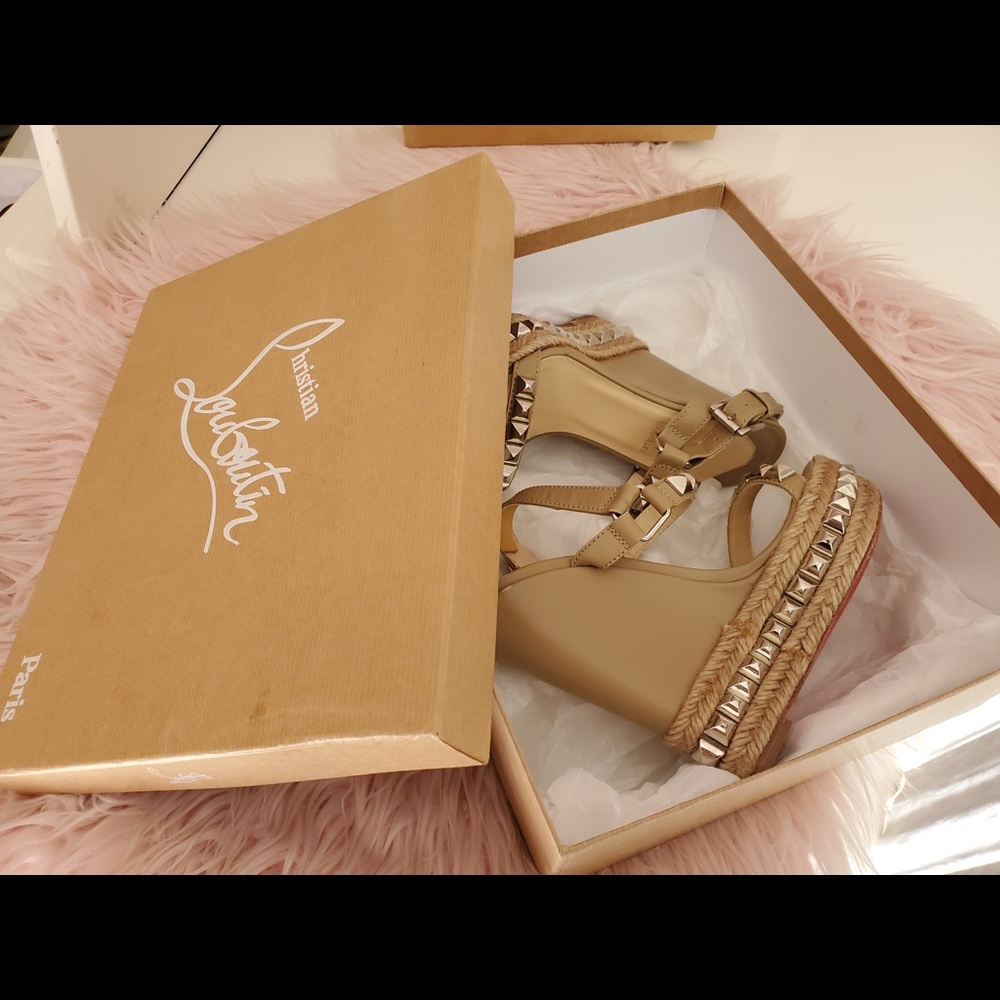Christian Louboutin Cataclou Wedge Sandal - Picture 4 of 6